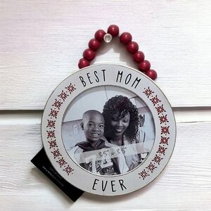 Best Mom Ever 3.5 X 3.5 Hanging Frame Ornament - NWT